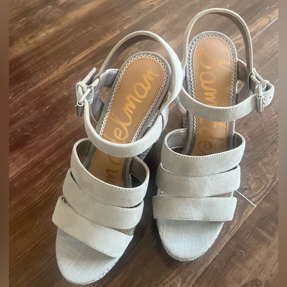 New Sam Edelman Women's Suede Espadrille Sandals